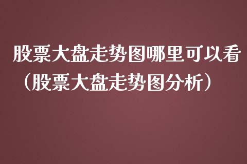 股票大盘走势图哪里可以看（股票大盘走势图分析）_https://www.kuaijiepai.net_新股新闻_第1张