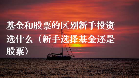 基金和股票的区别新手投资选什么（新手选择基金还是股票）_https://www.kuaijiepai.net_期货理财_第1张