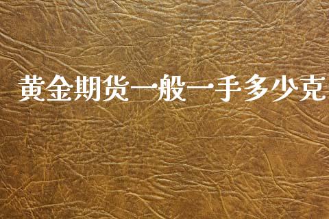 黄金期货一般一手多少克_https://www.kuaijiepai.net_期货资讯_第1张