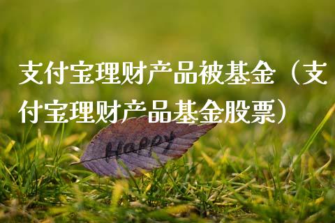 支付宝理财产品被基金（支付宝理财产品基金股票）_https://www.kuaijiepai.net_期货理财_第1张