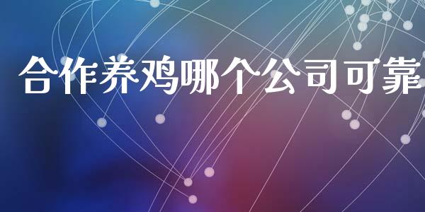 合作养鸡哪个公司可靠_https://www.kuaijiepai.net_期货资讯_第1张