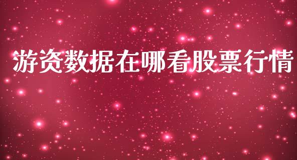 游资数据在哪看股票行情_https://www.kuaijiepai.net_国际股建_第1张