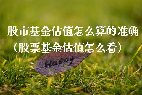 股市基金估值怎么算的准确（股票基金估值怎么看）_https://www.kuaijiepai.net_投资理财_第1张
