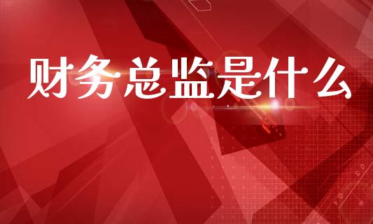 财务总监是什么_https://www.kuaijiepai.net_国际股建_第1张