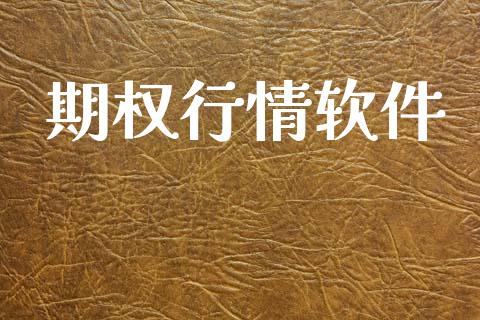 期权行情软件_https://www.kuaijiepai.net_股票理论_第1张