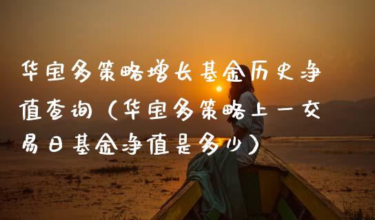 华宝多策略增长基金历史净值查询（华宝多策略上一交易日基金净值是多少）_https://www.kuaijiepai.net_投资理财_第1张
