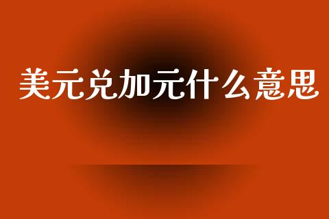 美元兑加元什么意思_https://www.kuaijiepai.net_国际期货_第1张