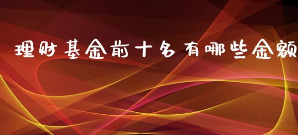 理财基金前十名有哪些金额_https://www.kuaijiepai.net_投资理财_第1张