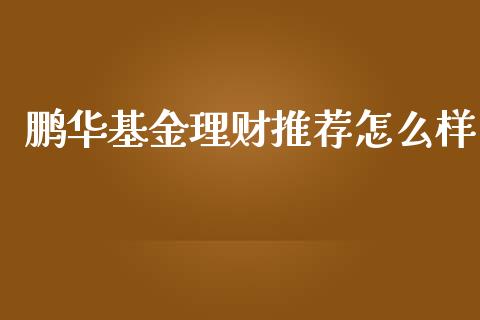 鹏华基金理财推荐怎么样_https://www.kuaijiepai.net_投资理财_第1张