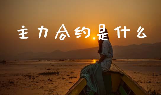 主力合约是什么_https://www.kuaijiepai.net_投资理财_第1张