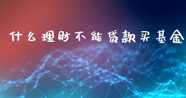 什么理财不能贷款买基金_https://www.kuaijiepai.net_投资理财_第1张