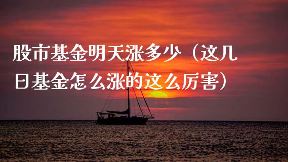 股市基金明天涨多少（这几日基金怎么涨的这么厉害）_https://www.kuaijiepai.net_期货理财_第1张