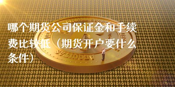 哪个期货公司保证金和手续费比较低（期货开户要什么条件）_https://www.kuaijiepai.net_期货资讯_第1张