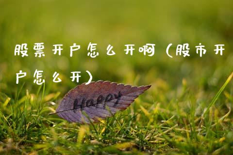 股票开户怎么开啊（股市开户怎么开）_https://www.kuaijiepai.net_国际股建_第1张