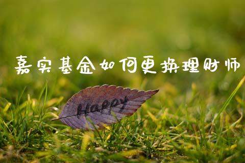嘉实基金如何更换理财师_https://www.kuaijiepai.net_投资理财_第1张