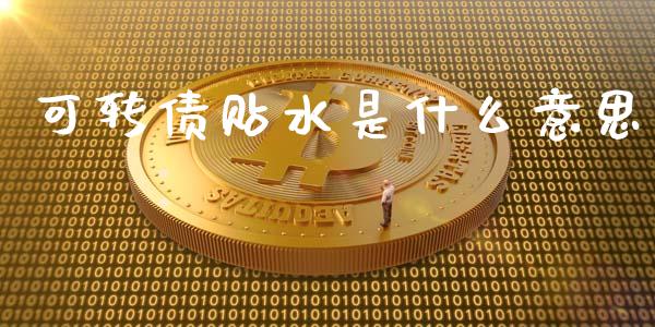 可转债贴水是什么意思_https://www.kuaijiepai.net_国际期货_第1张