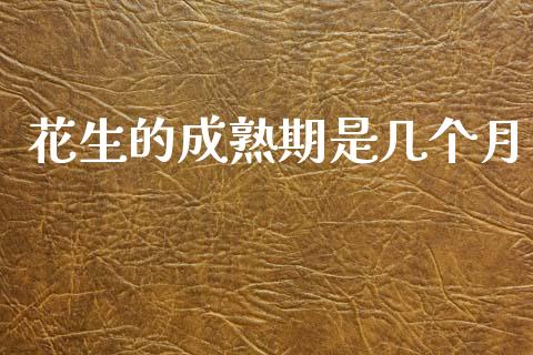 花生的成熟期是几个月_https://www.kuaijiepai.net_期货资讯_第1张