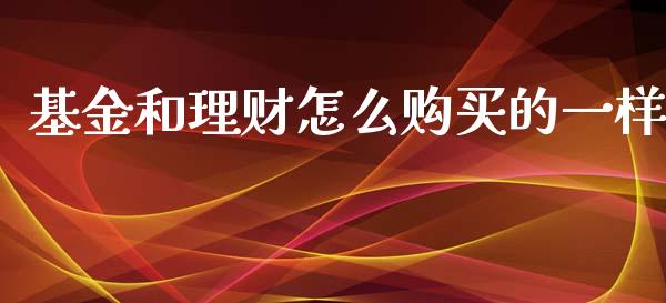 基金和理财怎么购买的一样_https://www.kuaijiepai.net_投资理财_第1张