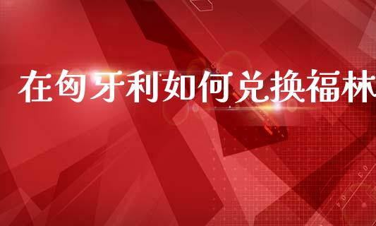 在匈牙利如何兑换福林_https://www.kuaijiepai.net_投资理财_第1张