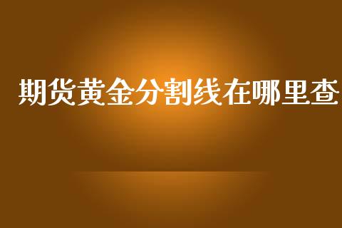 期货黄金分割线在哪里查_https://www.kuaijiepai.net_国际期货_第1张