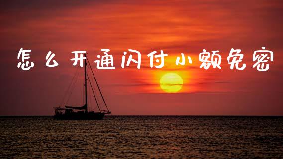 怎么开通闪付小额免密_https://www.kuaijiepai.net_期货理财_第1张