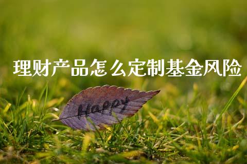 理财产品怎么定制基金风险_https://www.kuaijiepai.net_投资理财_第1张