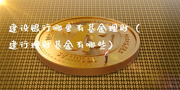 建设银行哪里有基金理财（建行理财基金有哪些）_https://www.kuaijiepai.net_期货理财_第1张