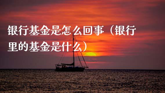 银行基金是怎么回事（银行里的基金是什么）_https://www.kuaijiepai.net_投资理财_第1张