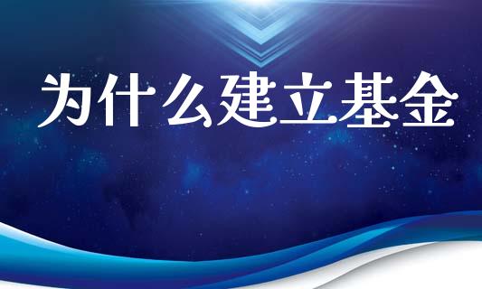 为什么建立基金_https://www.kuaijiepai.net_期货资讯_第1张