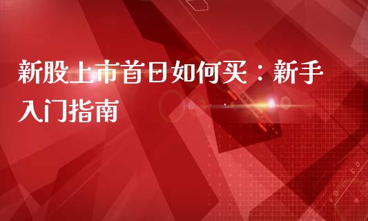 新股上市首日如何买：新手入门指南_https://www.kuaijiepai.net_国际股建_第1张