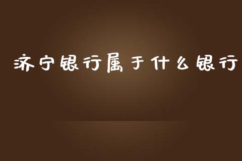 济宁银行属于什么银行_https://www.kuaijiepai.net_股票理论_第1张