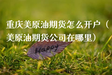 重庆美原油期货怎么开户（美原油期货公司在哪里）_https://www.kuaijiepai.net_国际期货_第1张