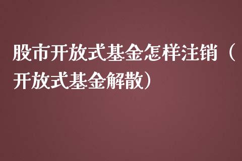 股市开放式基金怎样注销（开放式基金解散）_https://www.kuaijiepai.net_期货理财_第1张