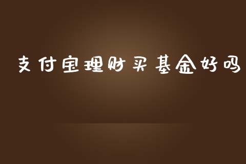 支付宝理财买基金好吗_https://www.kuaijiepai.net_投资理财_第1张