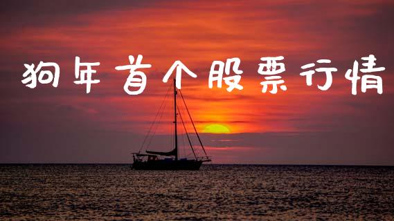 狗年首个股票行情_https://www.kuaijiepai.net_新股新闻_第1张