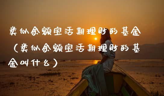 类似余额宝活期理财的基金（类似余额宝活期理财的基金叫什么）_https://www.kuaijiepai.net_投资理财_第1张