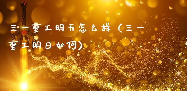 三一重工明天怎么样（三一重工明日如何）_https://www.kuaijiepai.net_新股新闻_第1张