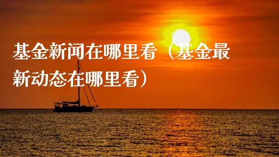 基金新闻在哪里看（基金最新动态在哪里看）_https://www.kuaijiepai.net_期货理财_第1张