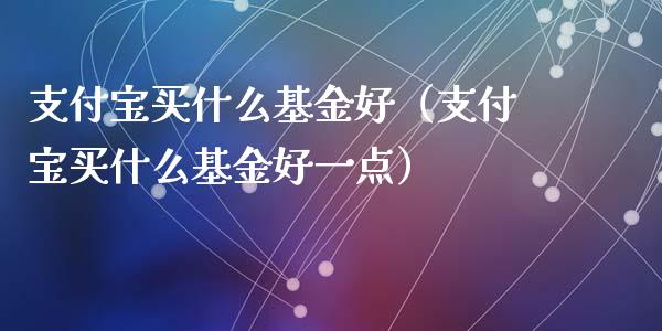 支付宝买什么基金好（支付宝买什么基金好一点）_https://www.kuaijiepai.net_期货理财_第1张