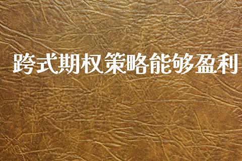 跨式期权策略能够盈利_https://www.kuaijiepai.net_国际期货_第1张