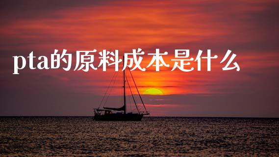 pta的原料成本是什么_https://www.kuaijiepai.net_期货资讯_第1张