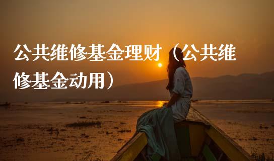 公共维修基金理财（公共维修基金动用）_https://www.kuaijiepai.net_期货理财_第1张