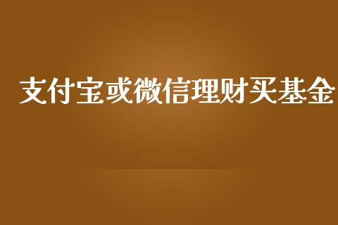 支付宝或微信理财买基金_https://www.kuaijiepai.net_投资理财_第1张