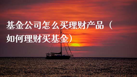 基金公司怎么买理财产品（如何理财买基金）_https://www.kuaijiepai.net_期货理财_第1张
