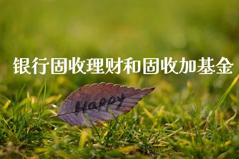 银行固收理财和固收加基金_https://www.kuaijiepai.net_期货理财_第1张