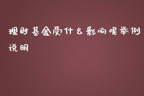 理财基金受什么影响呢举例说明_https://www.kuaijiepai.net_期货理财_第1张
