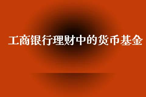 工商银行理财中的货币基金_https://www.kuaijiepai.net_投资理财_第1张
