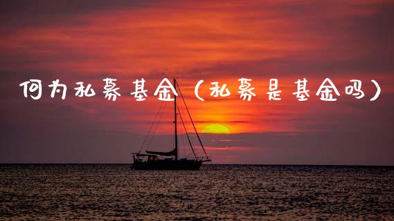 何为私募基金（私募是基金吗）_https://www.kuaijiepai.net_投资理财_第1张