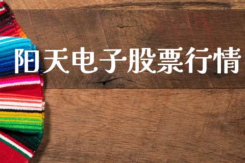 阳天电子股票行情_https://www.kuaijiepai.net_新股新闻_第1张