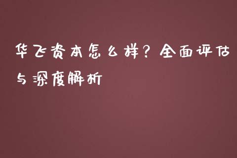华飞资本怎么样？全面评估与深度解析_https://www.kuaijiepai.net_期货在线_第1张